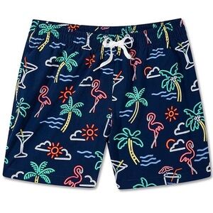 Chubbies Neon Lights Tropical Swim Trunks